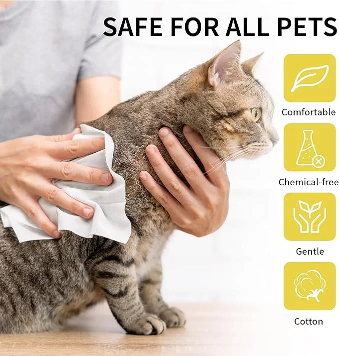 PET Wipes for Dogs & Cats, Cleaning and Hydrating, Unscented, for Paws, Body and Butt - Hypoallergenic & Vet Recommended, ...