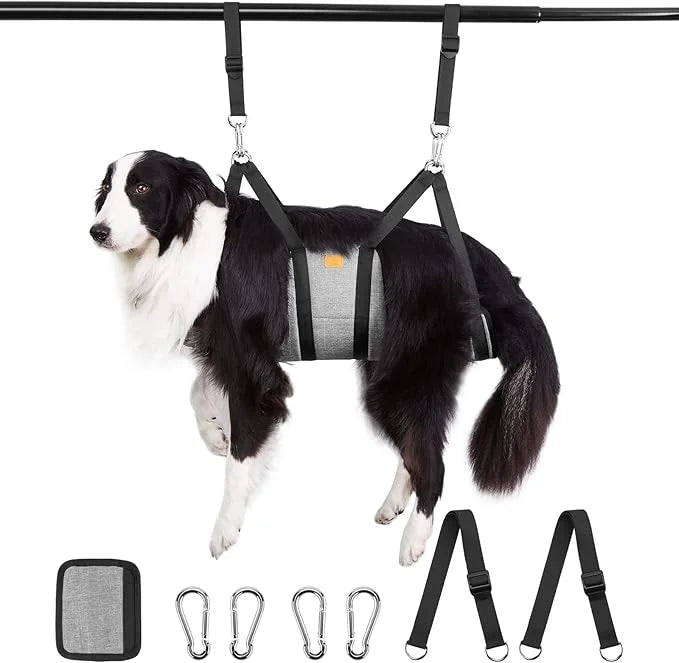 Ownpets Pet Grooming Hammock, Breathable Dog Grooming Hammock with Carabiners, Pet Grooming Harness Sling for Grooming, Ha...