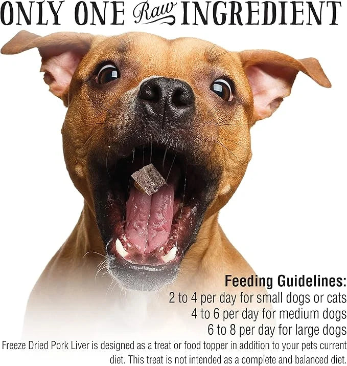 Northwest Naturals Raw Rewards Freeze-Dried Pork Liver Treats for Dogs and Cats - Bite-Sized Pieces - Healthy, 1 Ingredien...