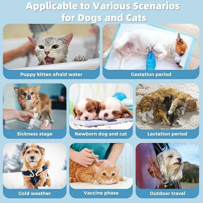 Pet Cleaning Wipes Kit For Dogs&Cats Daily Care and Traveling,includes 18 PCS Extra Thick Pet Bathing Glove Wipes,Ear/Teet...