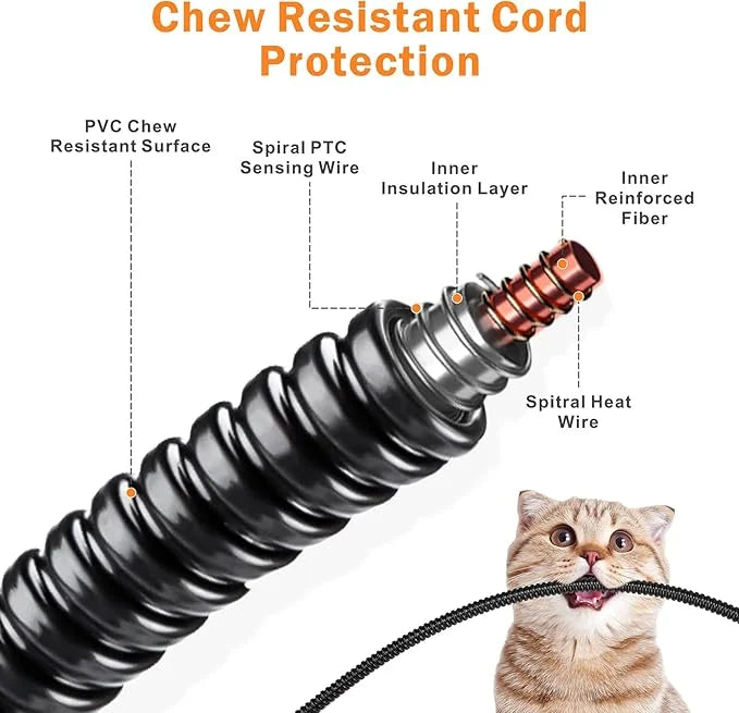 Heated Cat Bed, 11 Adjustable Temperature Pet Heating Pad Indoor for Dogs Cats Heating Mat with Timer, Auto Power Off, Ele...