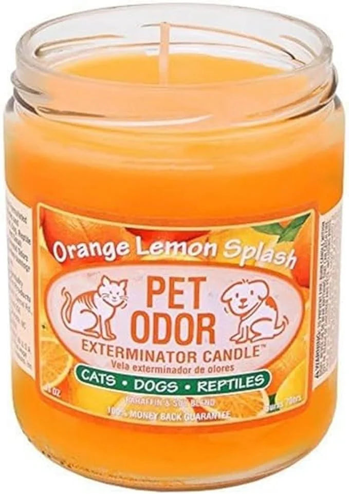 0 Pet Odor Exterminator Candle Orange Lemon Splash - Product Image