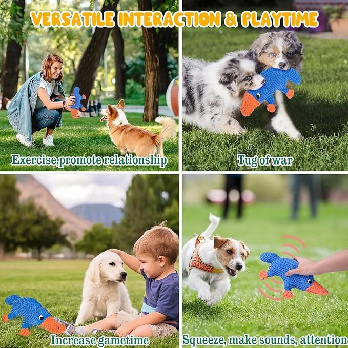 Vitscan Squeaky Dog Toys for Aggressive Chewers Large Breed, Large Dog Toys for Big Dogs, Stuffed Platypus Tough Plush Dog...