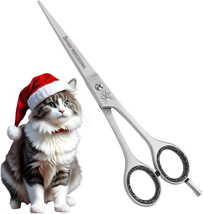 Hair Cutting Scissors, All Purpose 7 Inch Stainless Steel, Sharp Edge Blades, Dog Grooming Scissors, Hair Shears for Barbe...