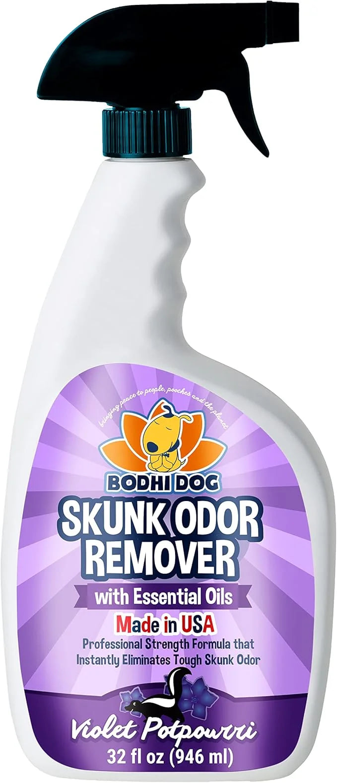 Bodhi Dog Pet Deskunk Spray Odor Eliminator- Skunk Smell Remover with Essential Oils for Dogs, Cats, Furniture, Carpet & C...