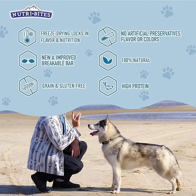 Nutri Bites Freeze Dried Whitefish Dog & Cat Treats, 9 oz | Healthy Pet Training Treats or Food Topper | All Natural, High...