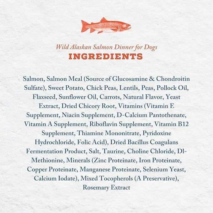 Wild Alaskan Salmon Grain-Free Dog Food | No Chicken or Other Animal by-Products | Rich in Omega 3 & 6 Fatty Acids | Susta...