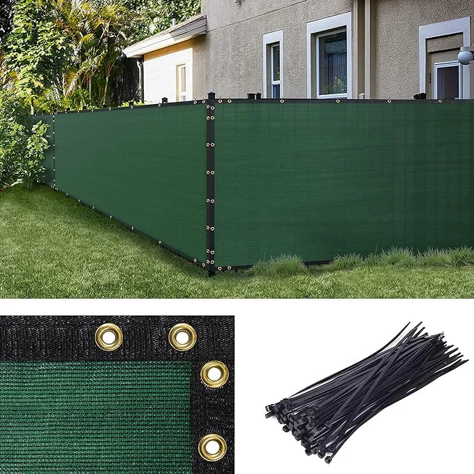 ColourTree 4' x 17' Green Custom Size Shade Cloth with Grommets - 90% Sunblock, Durable Mesh Fabric Tarp for Dog Kennel Co...
