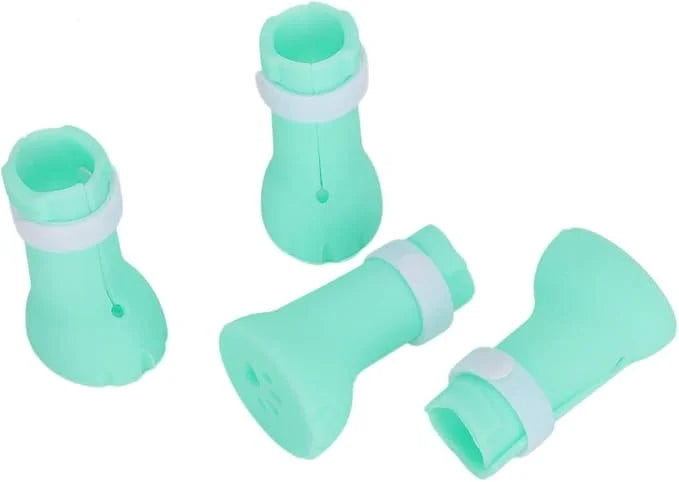 Pssopp 4Pcs Anti-Scratch Cat Shoes Silicone Boots, Cat Nails Protector Shoes Boots Cat Washing Claw Foot Cover for Bathing...