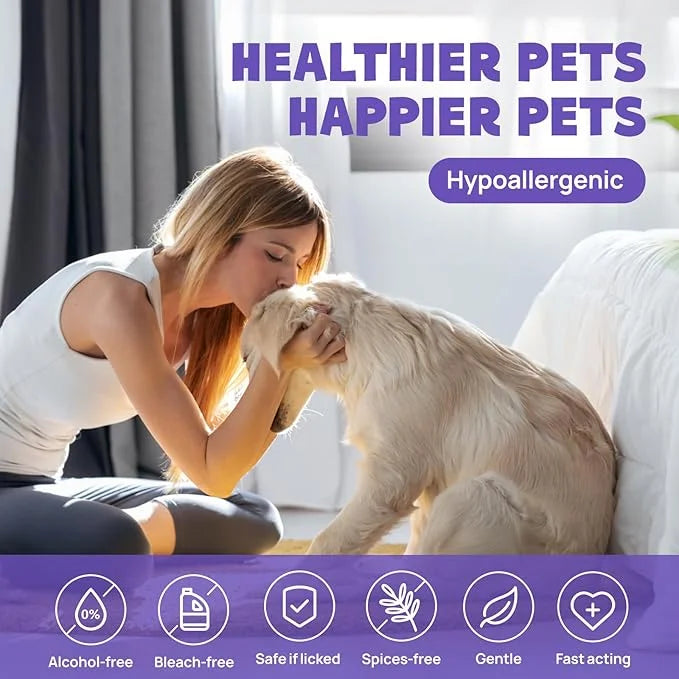 HICC PET Dogs Essential Clean & Care Kit - Pets Hot Spot Treatment & Itch Relief Spray + Cleaning Deodorizing Teeth and Bo...