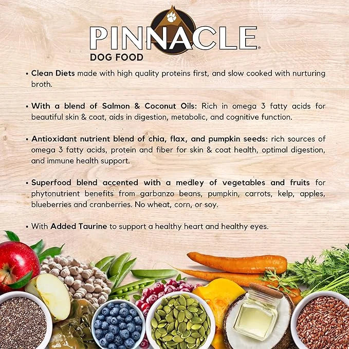 Pinnacle Trout & Pumpkin Dry Dog Food 22 lb, Infused with Broth - Product Image
