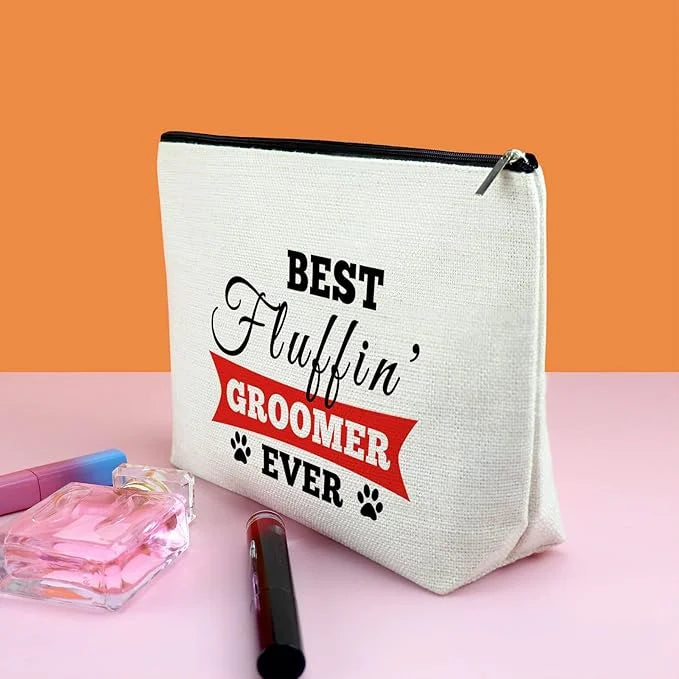 Thank You Gift Dog Groomer Gift for Women Pet Groomer Gift for Dog Stylist Makeup Bag Dog Hairdresser Cosmetic Bag Dog Gro...