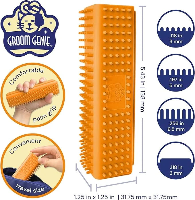 Magic Pet Hair Block Brush (Canyon Orange) | Ultimate Dog & Cat Hair Remover for Sofa, Furniture, Carpet, Bedding, and Clo...