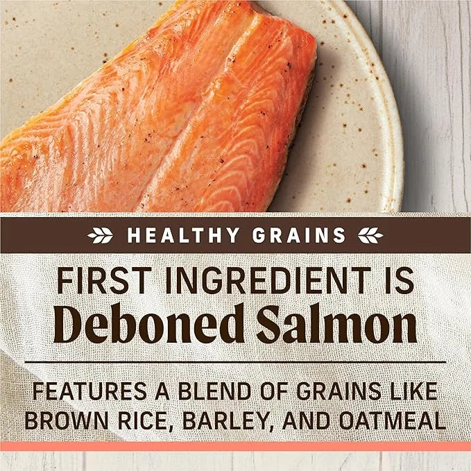 Merrick Healthy Grains Freeze Dried Raw Coated Kibble, Natural High Protein Dog Food, Salmon and Brown Rice - 10.0 lb. Bag...