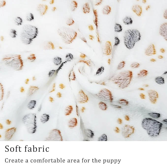 1 Pack 3 Blankets Super Soft Fluffy Premium Fleece Pet Blanket Flannel Paw Printed Throw for Dog Puppy Cat (Large 41x31'',...