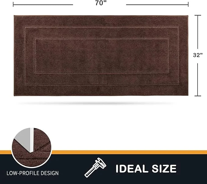 PURRUGS Dirt Trapper Door Mat 32" x 70", Non-Slip/Skid Machine Washable Entryway Rug, Dog Door Mat, Super Absorbent Welcom...