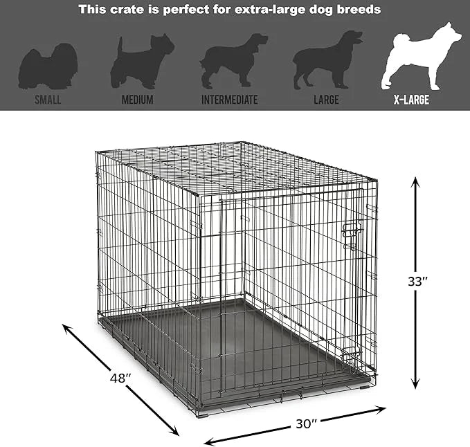 New World Newly Enhanced Single Door New World Dog Crate, Includes Leak-Proof Pan, Floor Protecting Feet, & New Patented F...