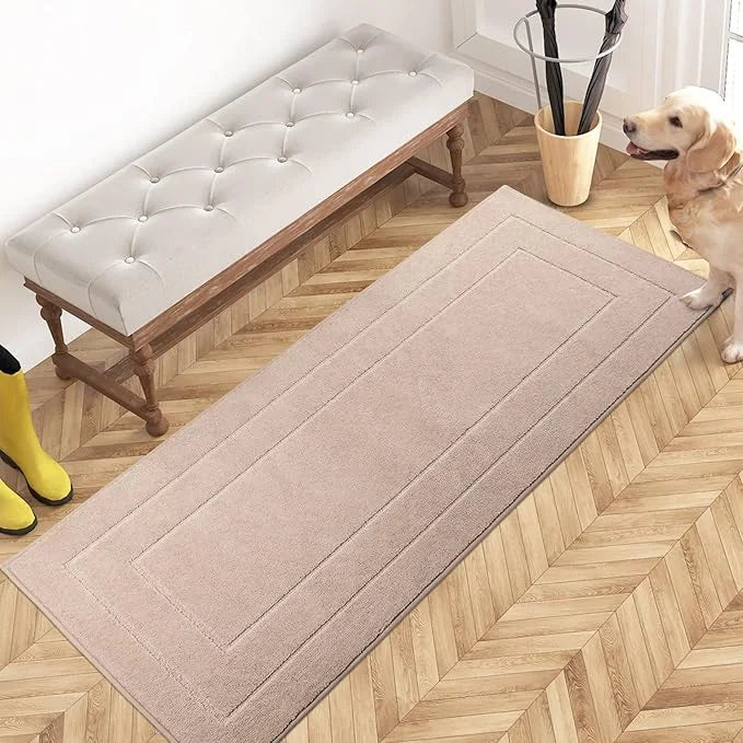 PURRUGS Dirt Trapper Door Mat 24" x 59.5", Non-Slip/Skid Machine Washable Entryway Rug, Dog Door Mat, Super Absorbent Welc...