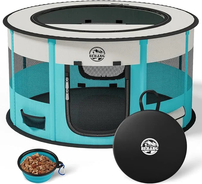 Dog Playpen Puppy Play Pen Indoors Pet Crate Small Dog Cage Portable Foldable Cat Kennel for Kitten Hamster Rabbit Bunny G...