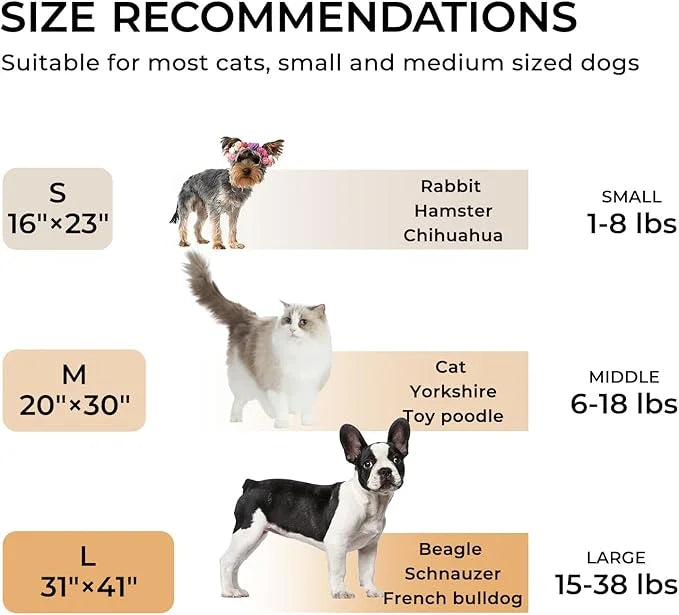 1 Pack 3 Calming Blankets Fluffy Premium Fleece Pet Blanket Soft Sherpa Throw for Dog Puppy Cat Black Small (23”x16'') - P...
