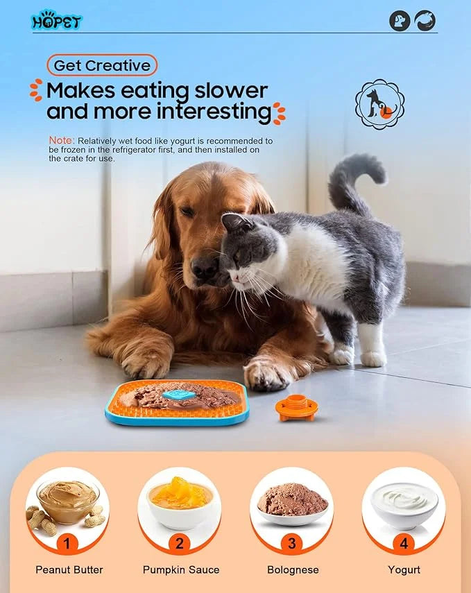 HOPET Licking Mat for Dogs, Dog Crate Lick Mats Slow Feeder,Dog Cage Training Tools Pet Licking Mat Slow Feeder for Peanut...