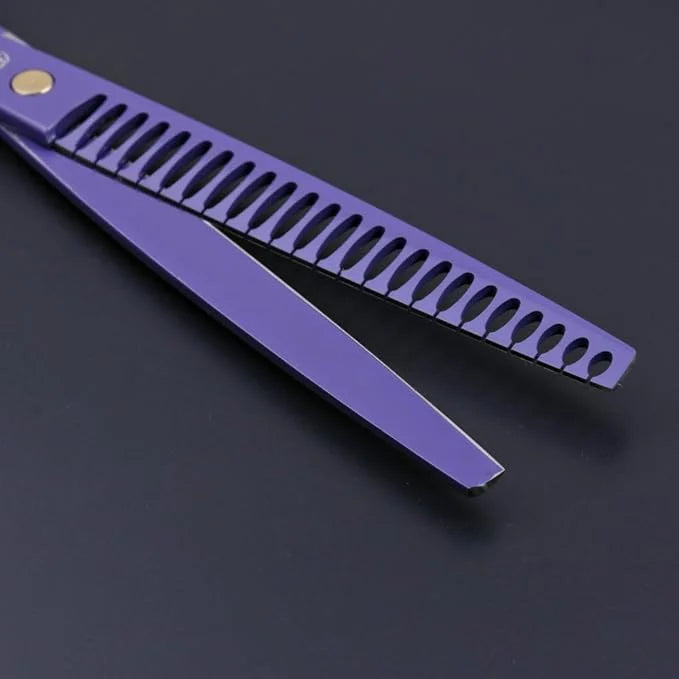 Purple Dragon 8.0 inch Professional Dog Grooming Hair Cutting Scissor &Curved Scissor&Chunker Shear Kit with Bag - for Pet...