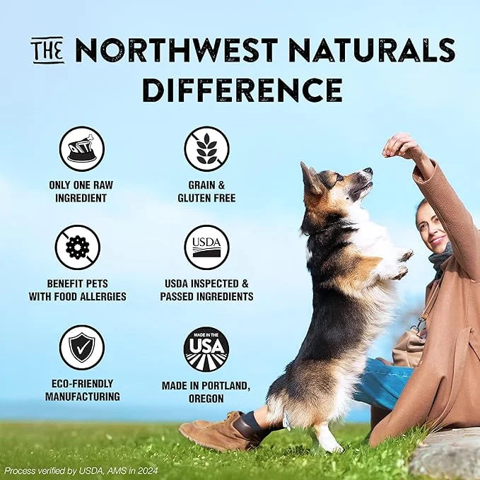 Northwest Naturals Raw Rewards Freeze-Dried Pork Heart Treats for Dogs and Cats - Bite-Sized Pieces - Healthy, 1 Ingredien...