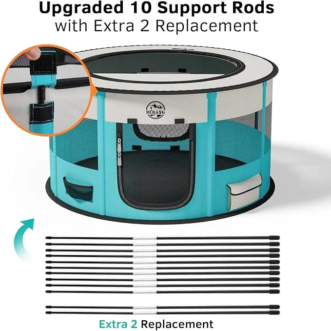 Dog Playpen Puppy Play Pen Indoors Pet Crate Small Dog Cage Portable Foldable Cat Kennel for Kitten Hamster Rabbit Bunny G...