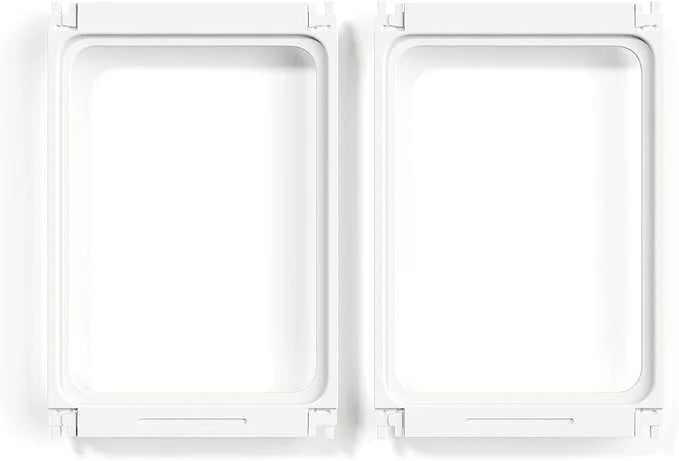 Dog Playpen, 24" Acrylic Plastic Pet Playpen with Door, Puppy Playpen, Indoor Dog Pen, Foldable, Customizable, White 2 PCS...