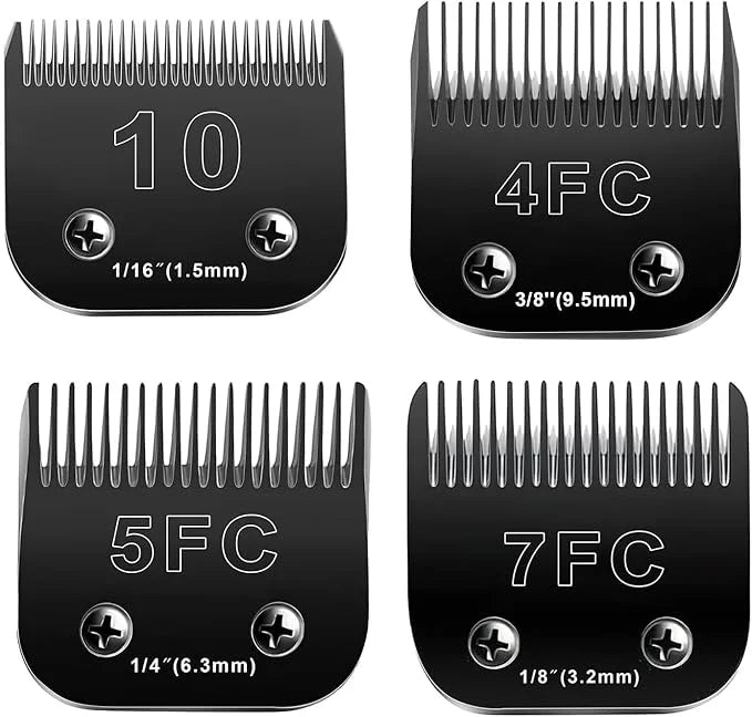 10 Blades Dog Grooming Blades Compatible with Andis/Oster A5/Wahl KM-10 Series Dog Clippers,Detachable Clipper Replacement...