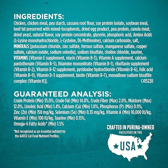 Purina ONE Natural, High Protein, Grain Free Dry Cat Food, True Instinct With Real Chicken - 3.2 lb. Bag - Product Image