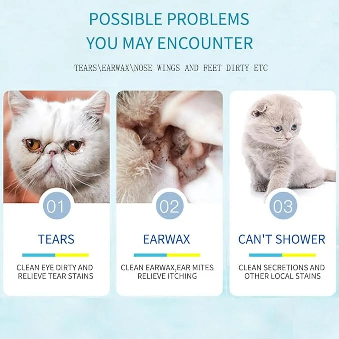 4 Pack Unscented Pet Wipes for Dogs & Cats Travel - 10 Individually Wrapped Waterless Cleaning Wipes per Box, Gentle Puppy...