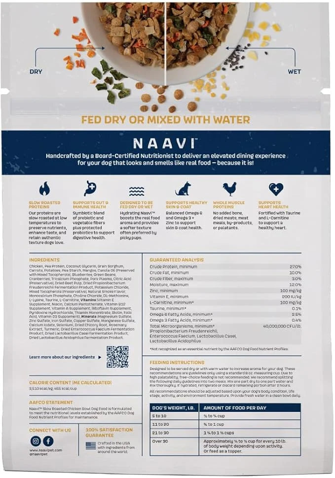 Slow Roasted Chicken Bowl with Ancient Grains, Vegetables & Fruits, Formulated to Support Gut & Immune Health in Adult Dog...