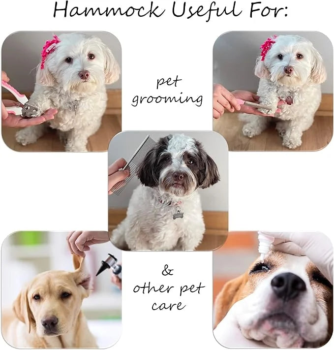 Dog Grooming Hammock | Pet Grooming Hammock Helper | Dog Grooming Harness with Nail Clippers/Nail Trimmers Nail File S-Hoo...