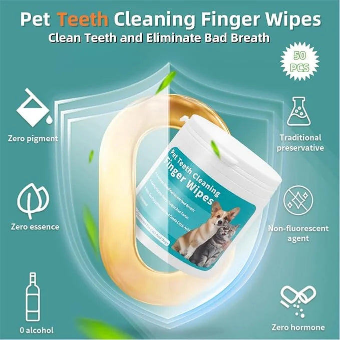 Pet Cleaning Wipes Kit For Dogs&Cats Daily Care and Traveling,includes 18 PCS Extra Thick Pet Bathing Glove Wipes,Ear/Teet...