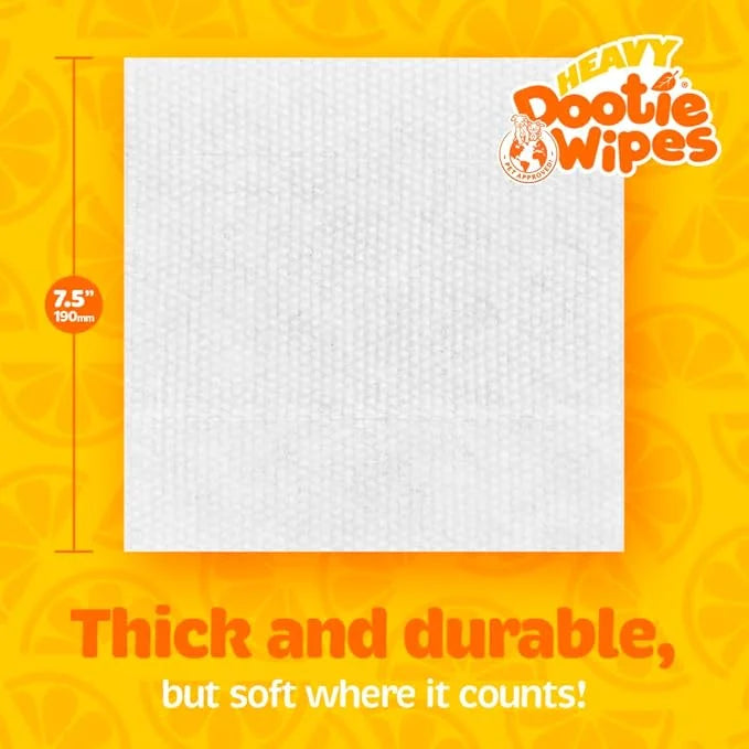 HEAVY Dootie Wipes - Convenient Durable Dog Wipes for Paws, Butt with Very Mild Pleasant Citrus Scent, 100 Count - Puppy E...