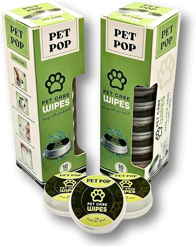 Pet Wipes for Dogs - Travel-Friendly Dog Paw Wipes - Dog Wipes Cleaning Deodorizing - Puppy Wipe Set - Scented Doggie Groo...