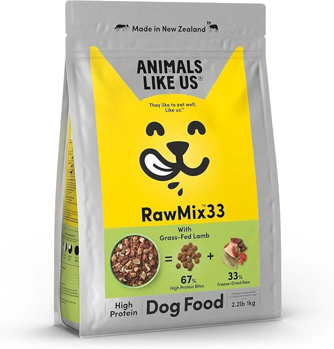 RawMix33 Premium Freeze-Dried Raw Grass-Fed Lamb Recipe Dog Food, Protein Rich, Includes Kibble, Non-GMO, No Wheat or Corn...