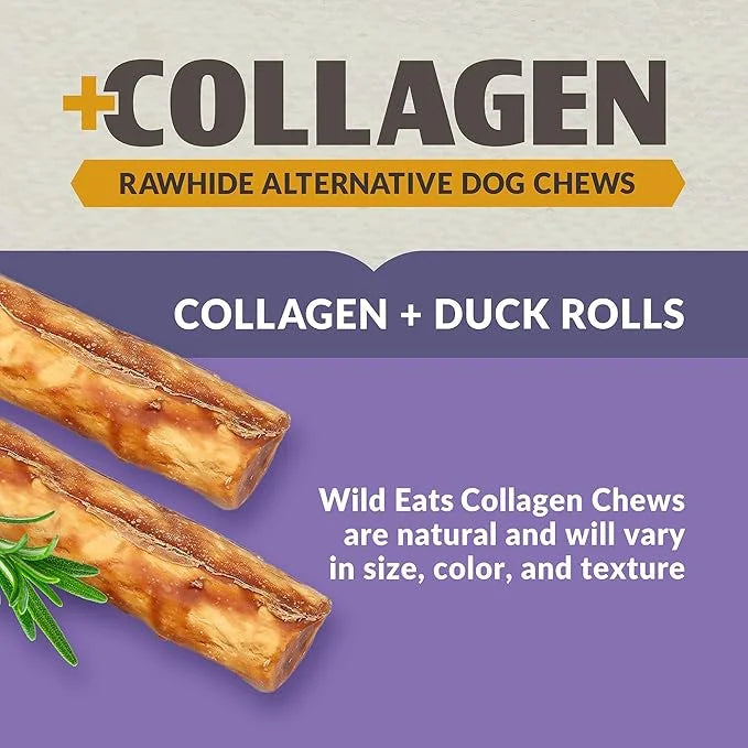 Collagen Chews for Dogs, Stick Dog Treat for Medium & Large Dogs (10" 3ct, Real Duck) - Dog Chews Long Lasting, Rawhide Fr...
