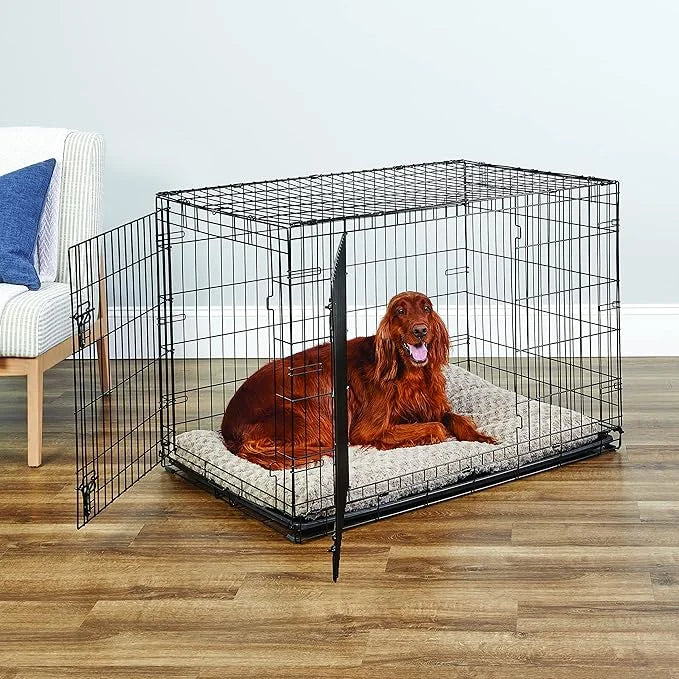New World Newly Enhanced Double Door New World Dog Crate, Includes Leak-Proof Pan, Floor Protecting Feet, & New Patented F...