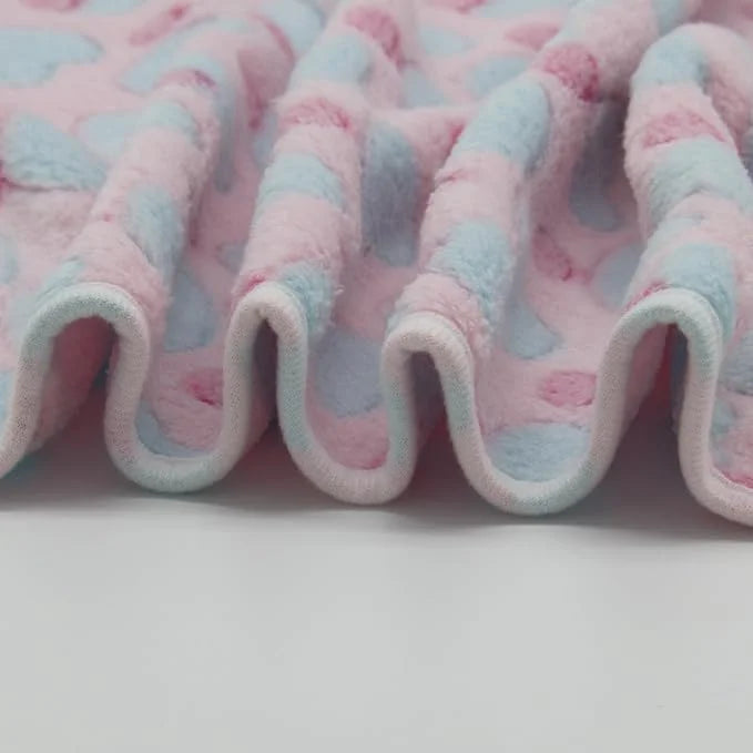 1 Pack 3 Puppy Blankets Super Soft Warm Sleep Mat Love Print Blanket Fluffy Fleece Pet Blanket Flannel Throw Dog Blankets ...