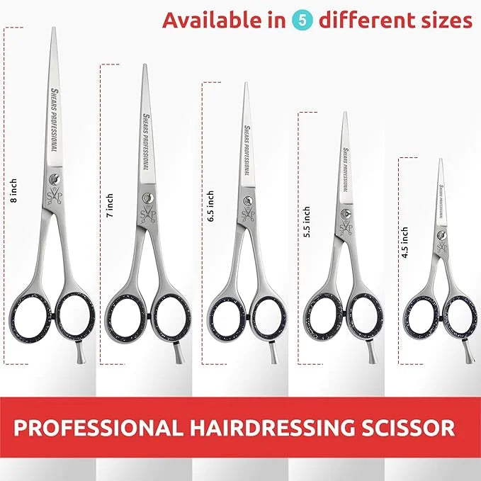 Professional Barber Scissor for Hair Cut Styles Hair Cutting Scissors, All Purpose 4.5 Inch Stainless Steel, Sharp Edge Bl...