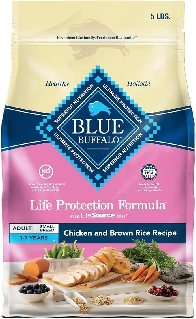 Blue Buffalo Life Protection Formula Adult Small Breed Dry Dog Food, Supports High Energy Needs, Made with Natural Ingredi...
