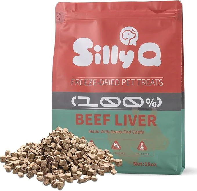 18oz Freeze Dried Beef Liver Dog Treats & Healthy Snacks for Cat,100% Raw Beef Liver Cut Into Pieces,Soft Treats for Train...