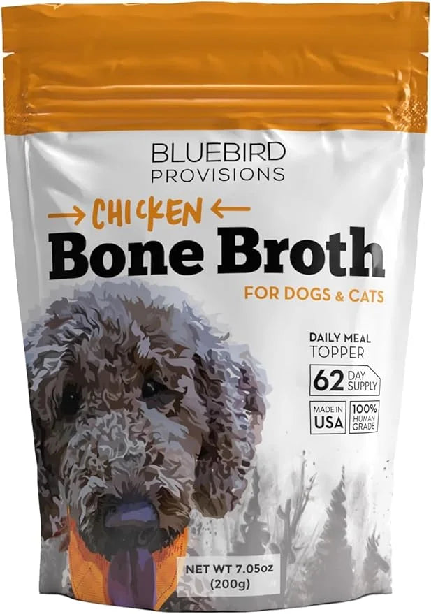 Chicken Bone Broth for Dogs - Dog Safe Bone Broth - Delicious Bone Broth Powder for Dogs - Bone Broth for Cats - Bone Brot...