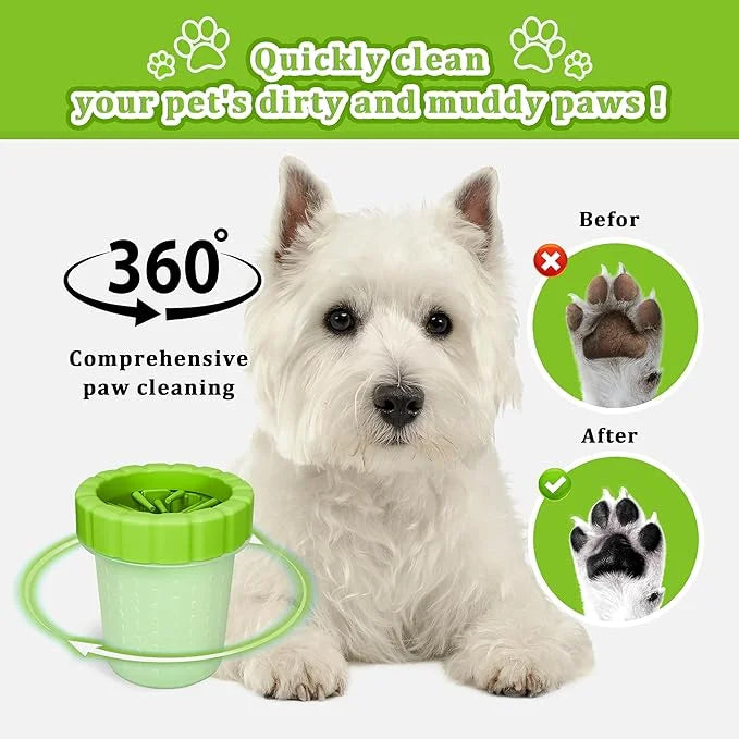 Qianruida Dog Paw Cleaner Cup, Soft Silicone, Portable, Easy to Clean, Removes Mud and Dirt, Grooming Accessory for Home, ...