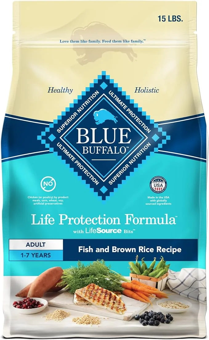 Blue Buffalo Life Protection Formula Adult Dry Dog Food, Helps Build and Maintain Strong Muscles, Made with Natural Ingred...