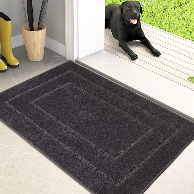 PURRUGS Dirt Trapper Door Mat 24" x 36", Non-Slip/Skid Machine Washable Entryway Rug, Dog Door Mat, Super Absorbent Welcom...