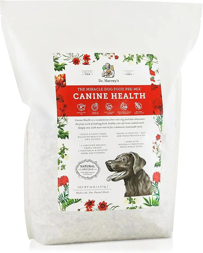 Dr. Harvey's Canine Health Miracle Dog Food, Human Grade Dehydrated Base Mix for Dogs with Organic Whole Grains and Vegeta...