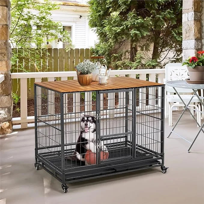 HiCaptain Pet Crate Table Topper – Foldable Wire Dog Kennel Topper Custom Pet Crate Table(XL, for 48 inch Crate) - Product...